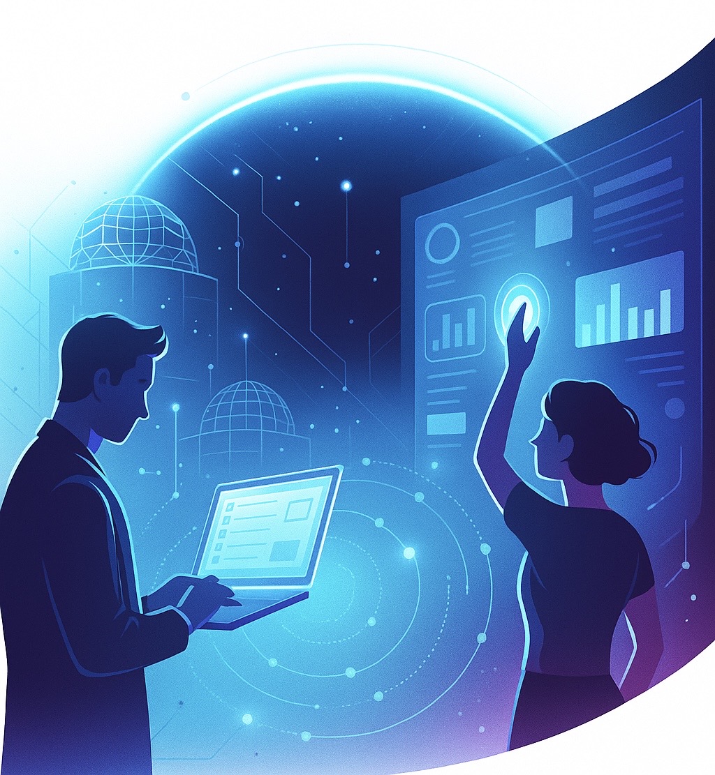 AI technology and business strategy background