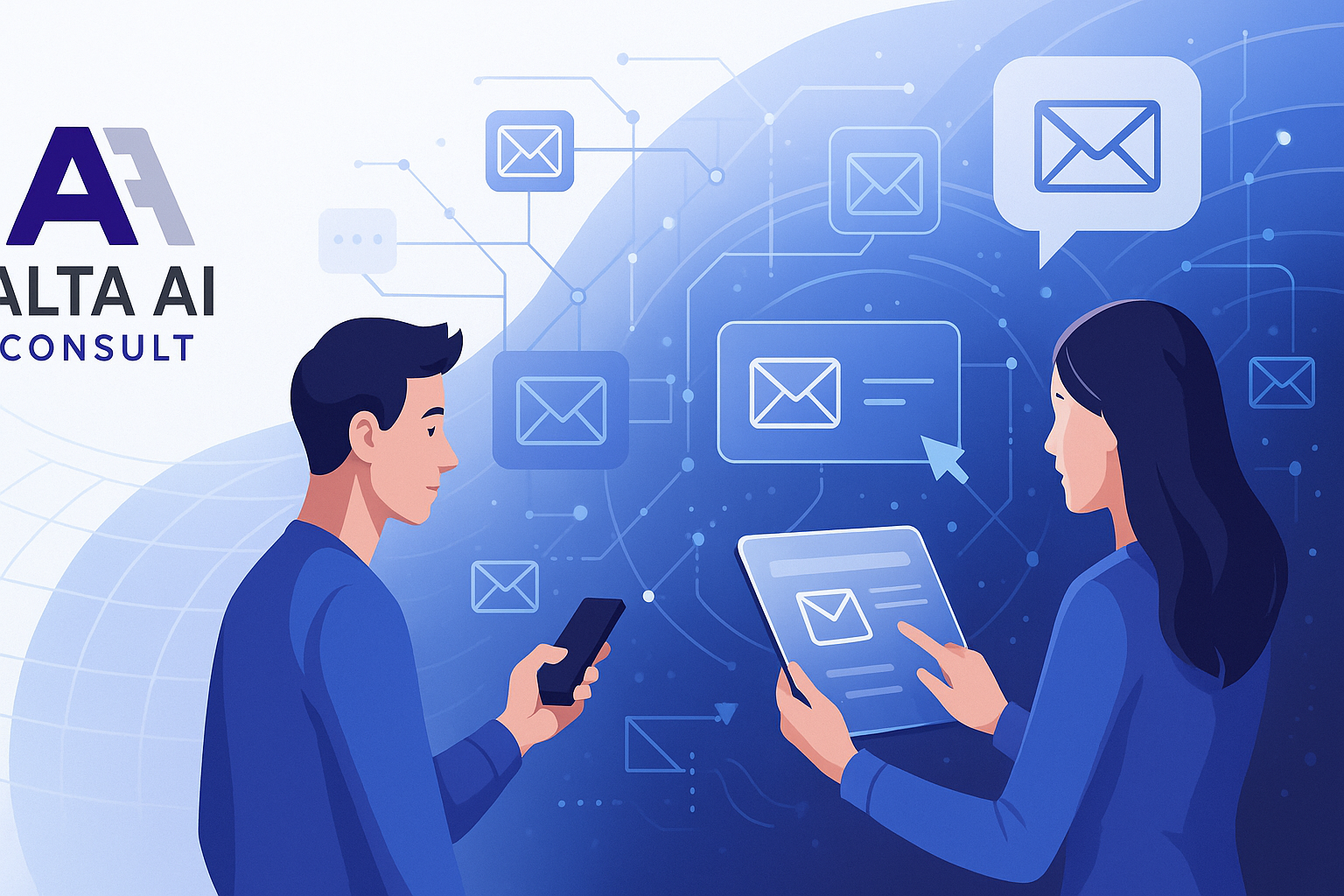 Cold Email Automation Illustration